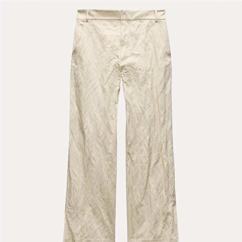 Zara Set - Cream Wide-Leg Pants & Tunic Top